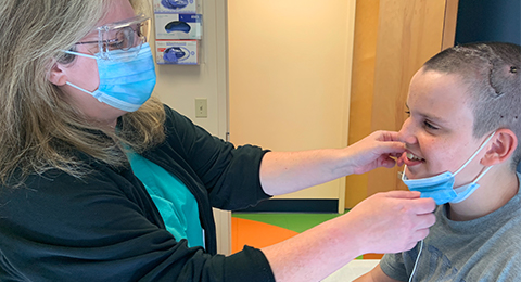 Kyle, who had surgery for epileptic seizures