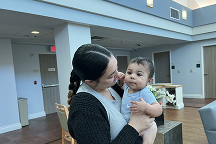 Baby Amir (youngest heart transplant recipient) and mom
