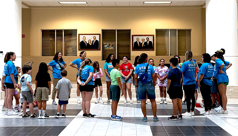 Camp All-Stars participants visiting museum
