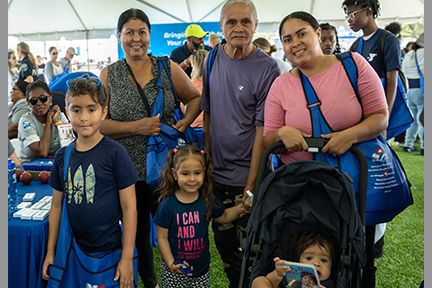 Multigenerational family attending OCAT Hollywood