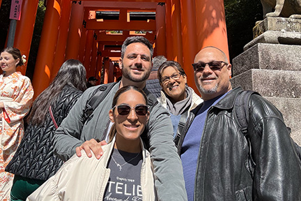 Donna with her family at Udo Shrine in Japan