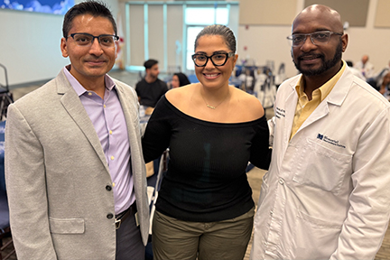 Noelia with Dr. Ashwin Mehta and Dr. Brandon Davis