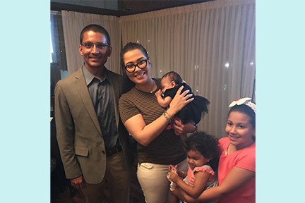 Noelia with Dr. Ashwin Mehta and her children