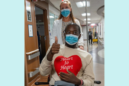 Chevon after heart surgery.