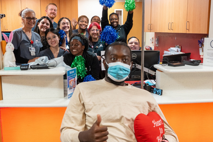 Chevon after heart surgery.